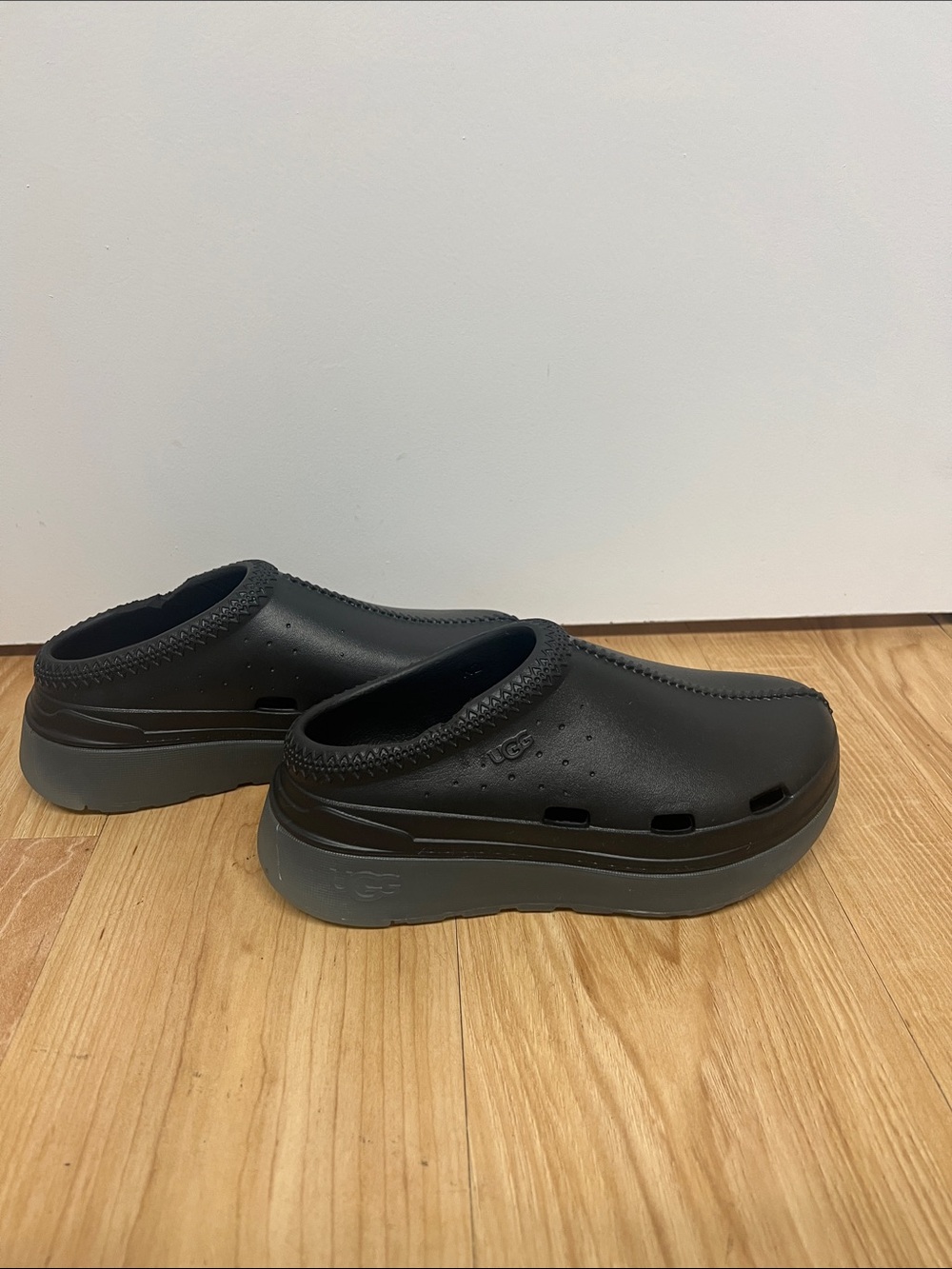 UGG Black Elevated Clog Slip-On